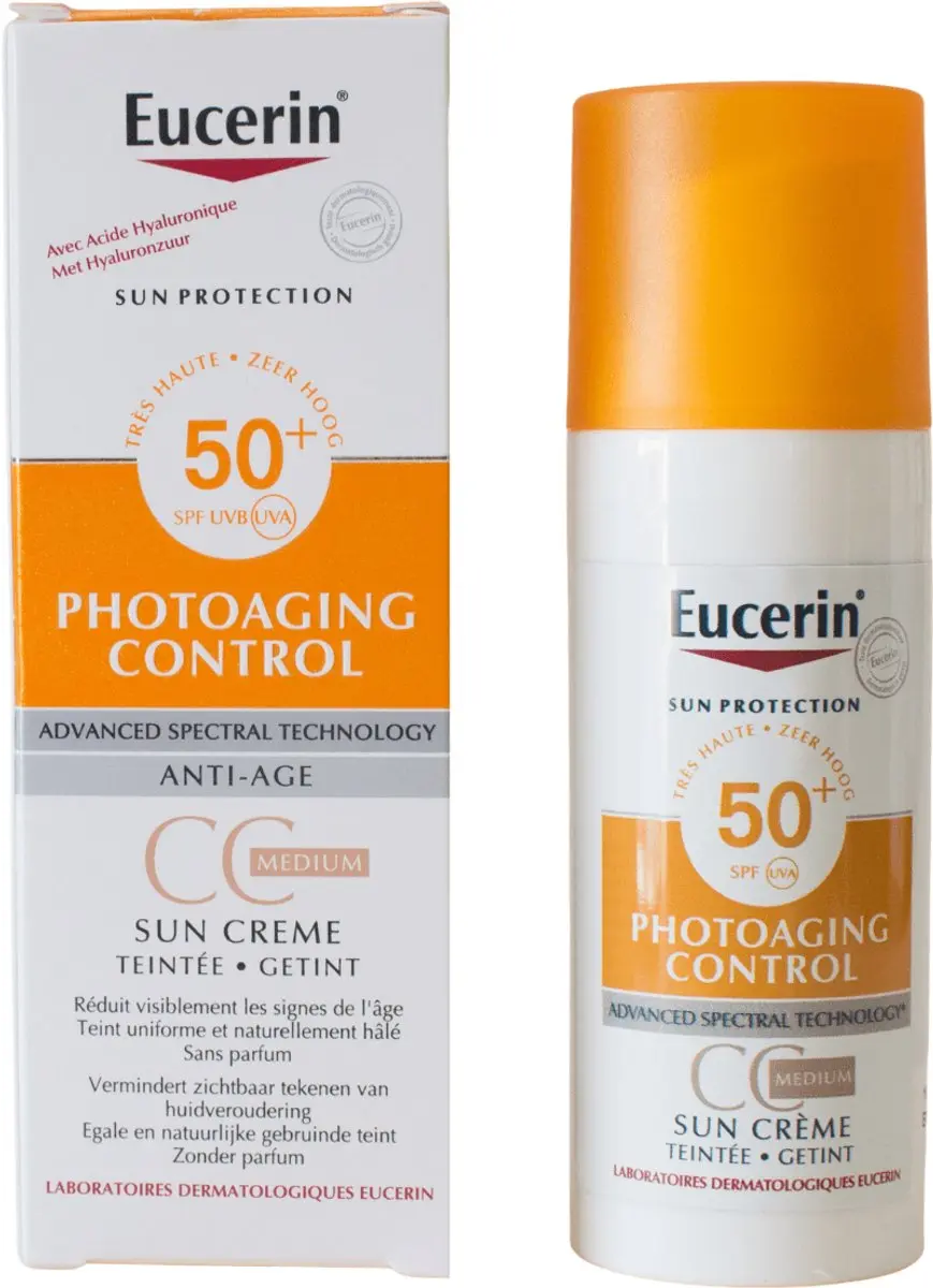 Eucerin Sun Photoaging Control Tinted Medium Gezicht - SPF 50+ - 50ml - afbeelding 6 van 6