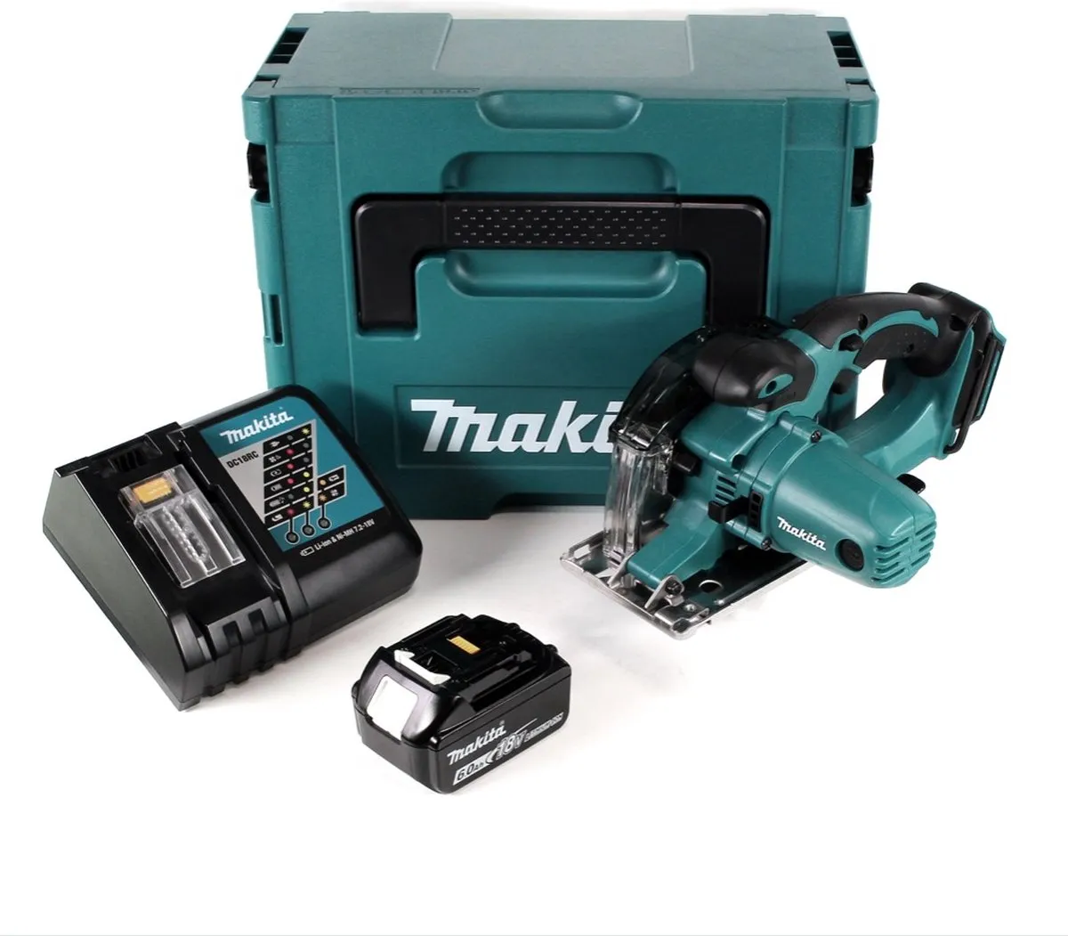 Makita DCS552RG1J Handcirkelzaag 136mm - 18V - 6,0Ah - met lader & accu - afbeelding 3 van 5