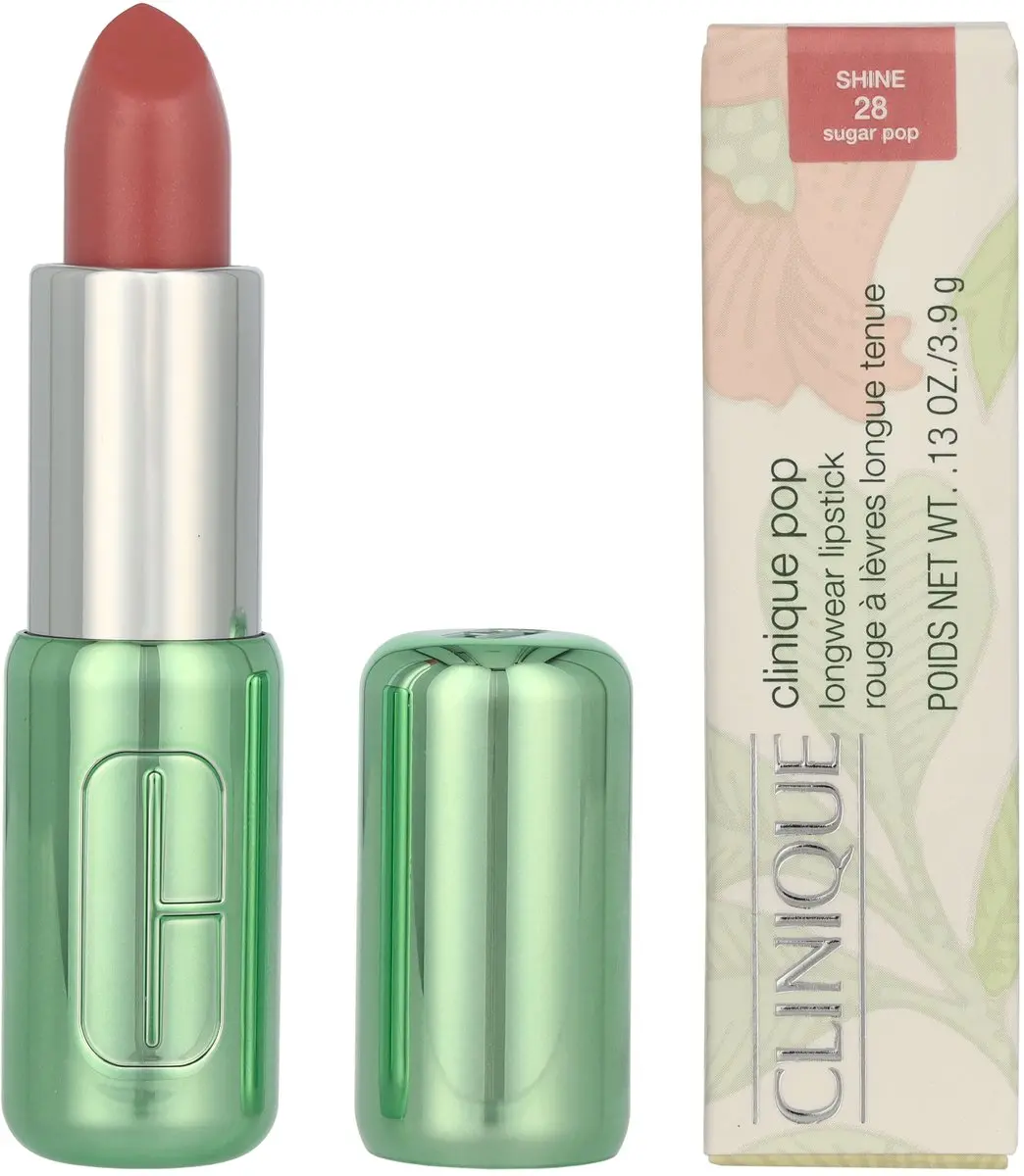 Clinique Pop Longwear Shine Lipstick #28 Sugar Pop - 3.9ml