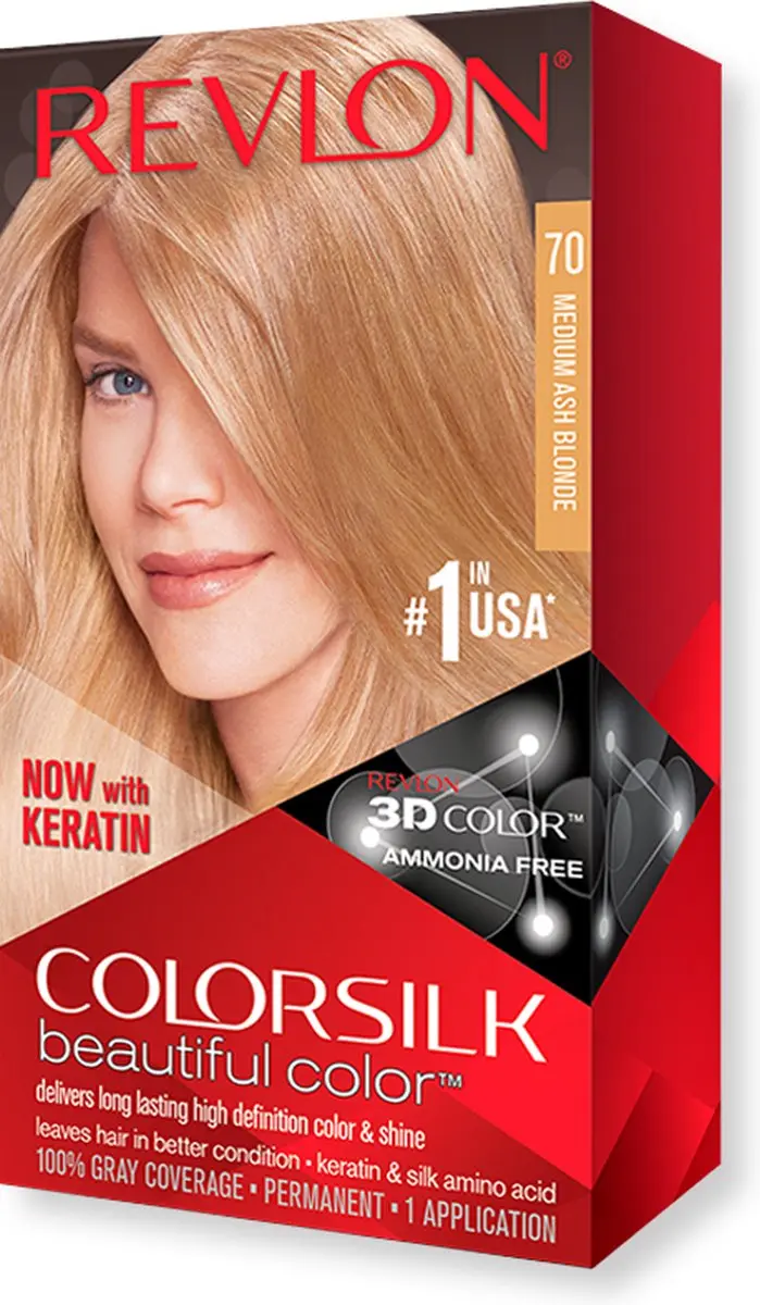 Revlon Colorsilk Tinte 70 Rubio Medio Ceniza - 3ml