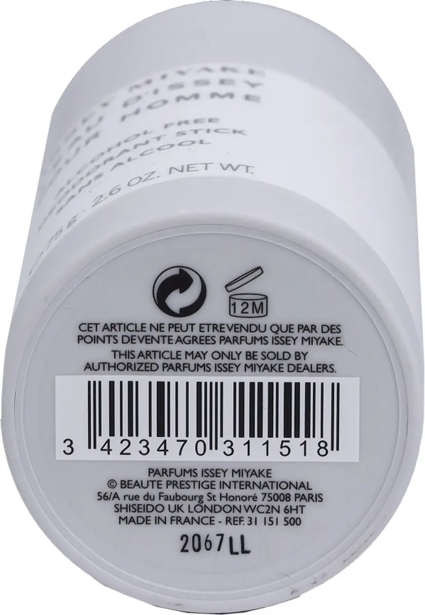 Issey Miyake L'Eau d'Issey pour Homme Deodorant Stick - 75ml - afbeelding 6 van 6
