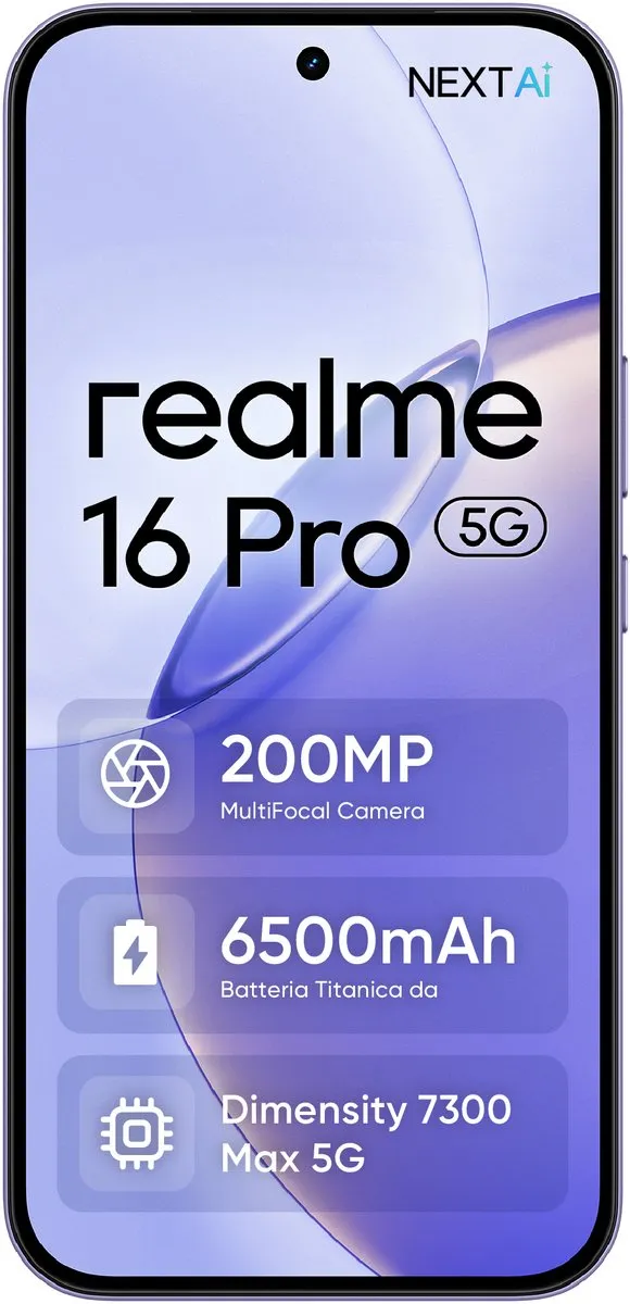 Realme 16 Pro 5G - 8GB/512GB - 6500mAh - 17,3cm Paars