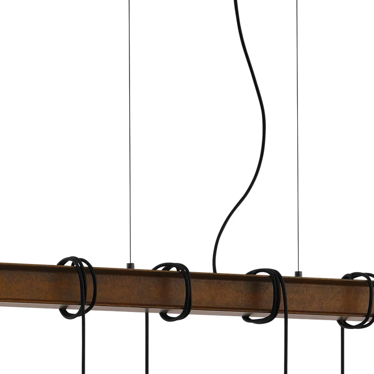Eglo Townshend 4 Hanglamp - 8 Lichtpunten - 150 cm - Bruin