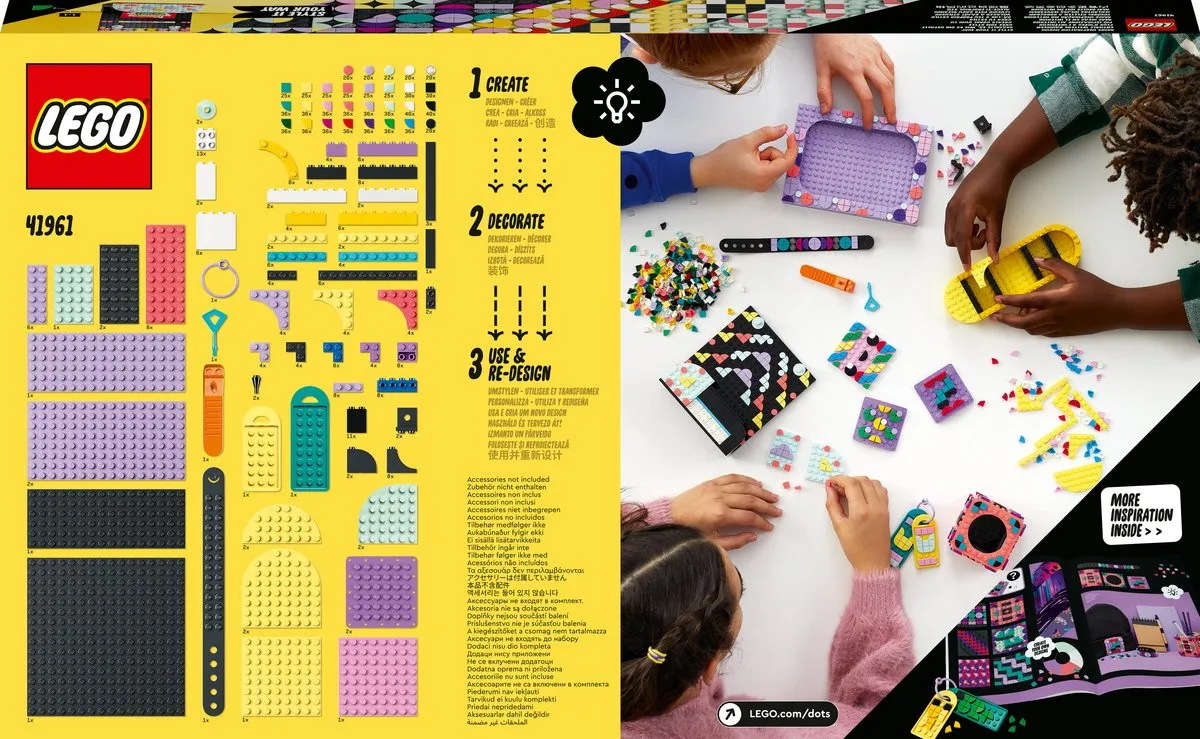 LEGO DOTS Ontwerperstoolkit 41961 - 1096 Stukken - Meerkleurig