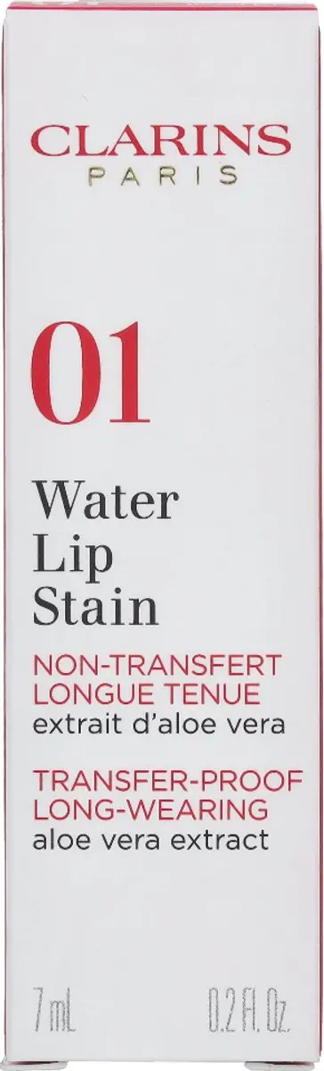 Clarins Water Lip Stain Lipgloss 01 Rose Water - 7ml