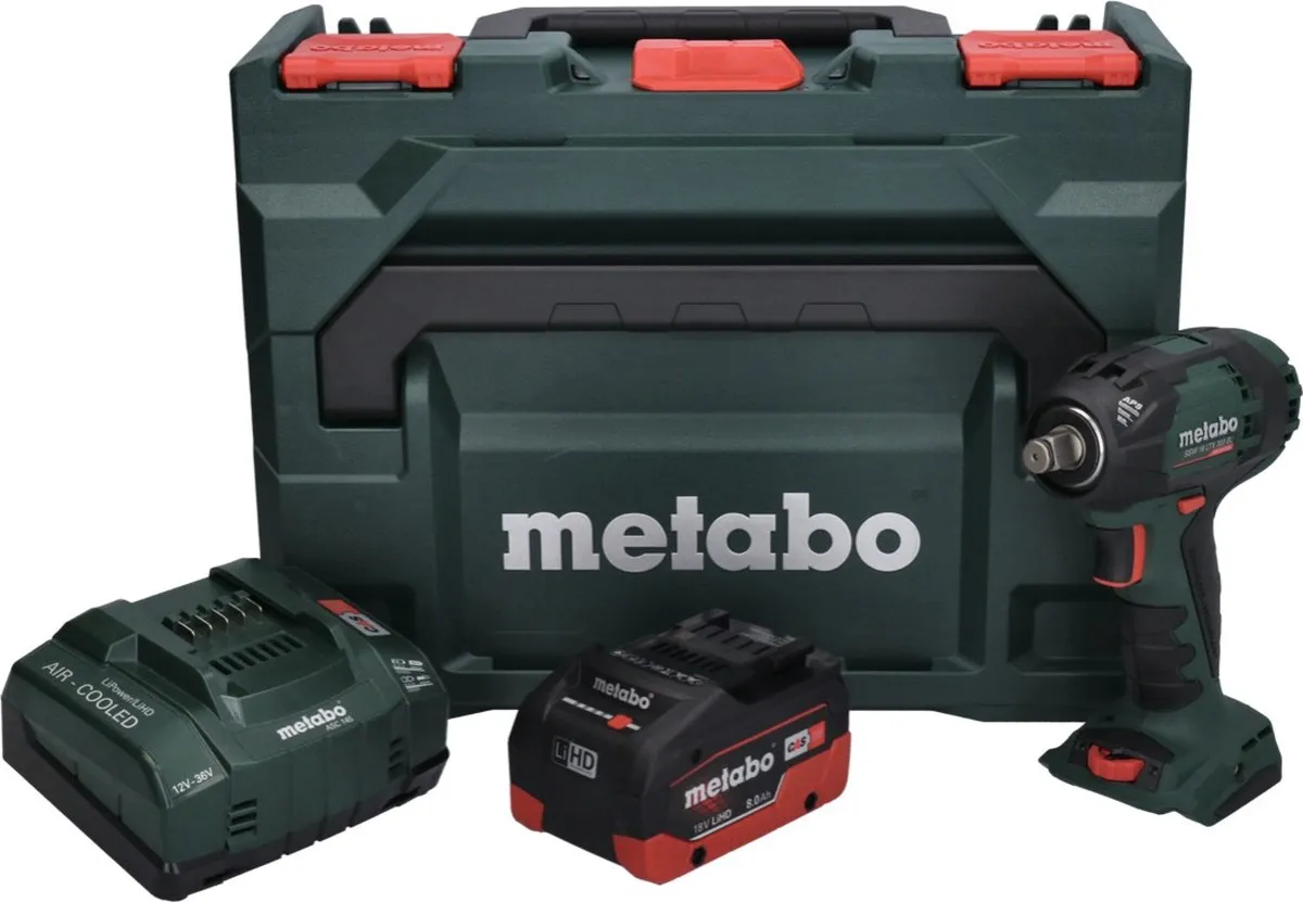 Metabo SSW 18 LTX 300 BL Slagmoersleutel 300Nm - 1/2" - 1x 8,0Ah + Oplader