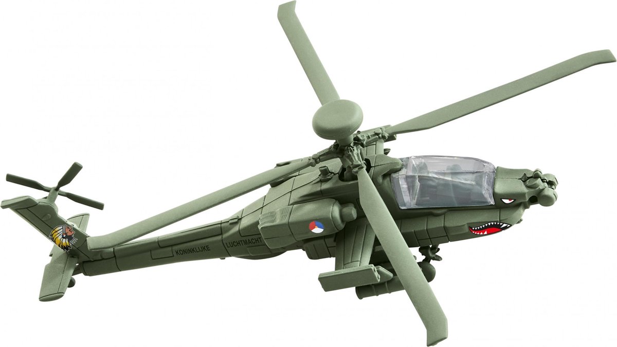 Revell Bouwpakket Build & Play Ah-64 Apache Groen 27-delig