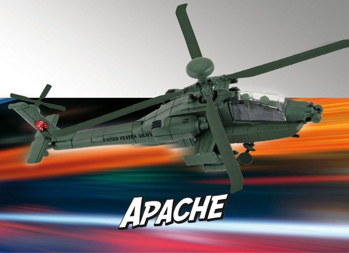 Revell Bouwpakket Build & Play Ah-64 Apache Groen 27-delig