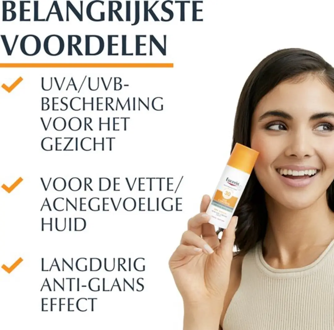 Eucerin Sun Oil Control Gel-Crème Gezicht SPF 50+ - 2x50ml