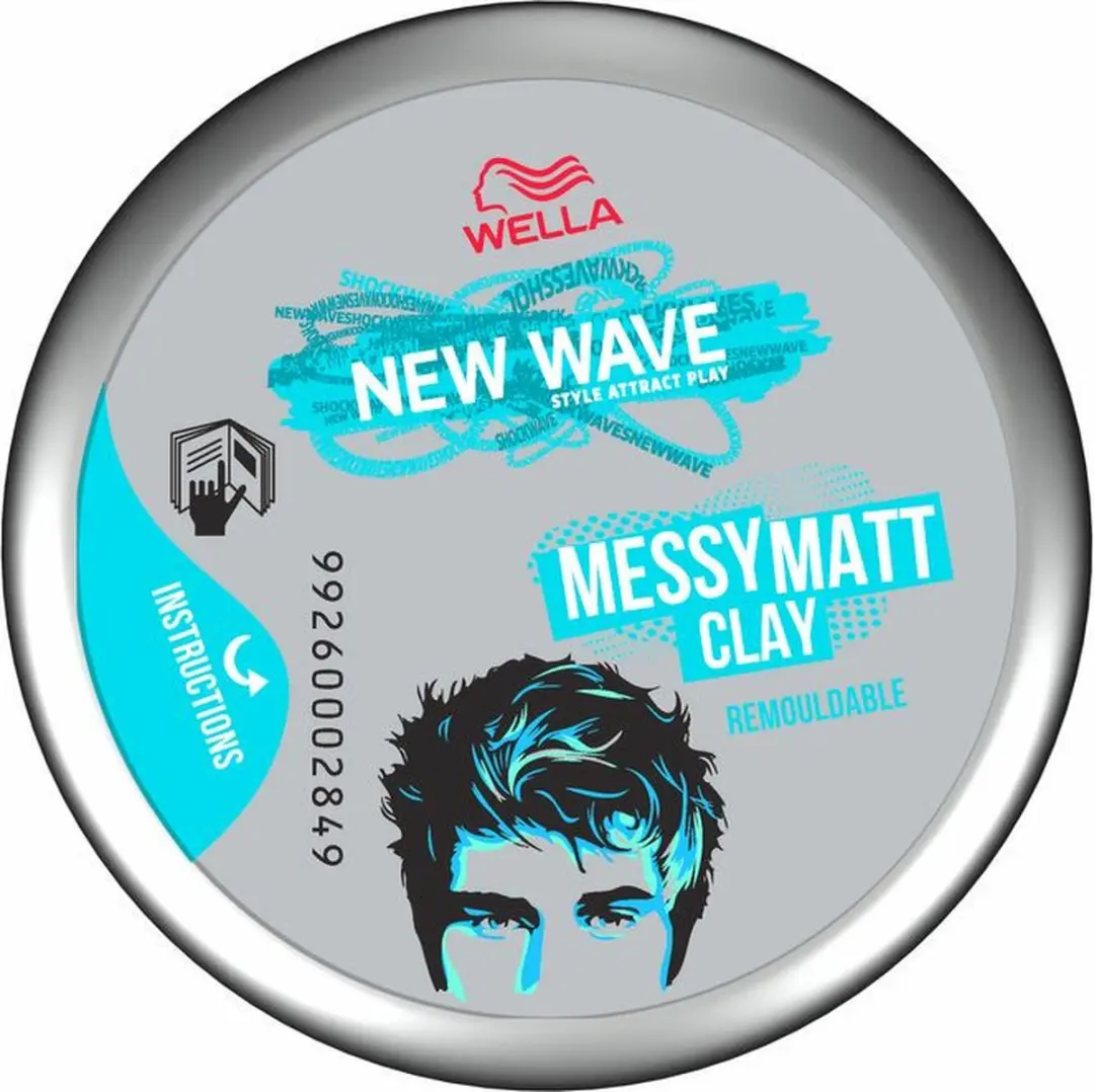 Wella New Wave Ultra Effect Go Matt Clay 75ml - 3 Stuks