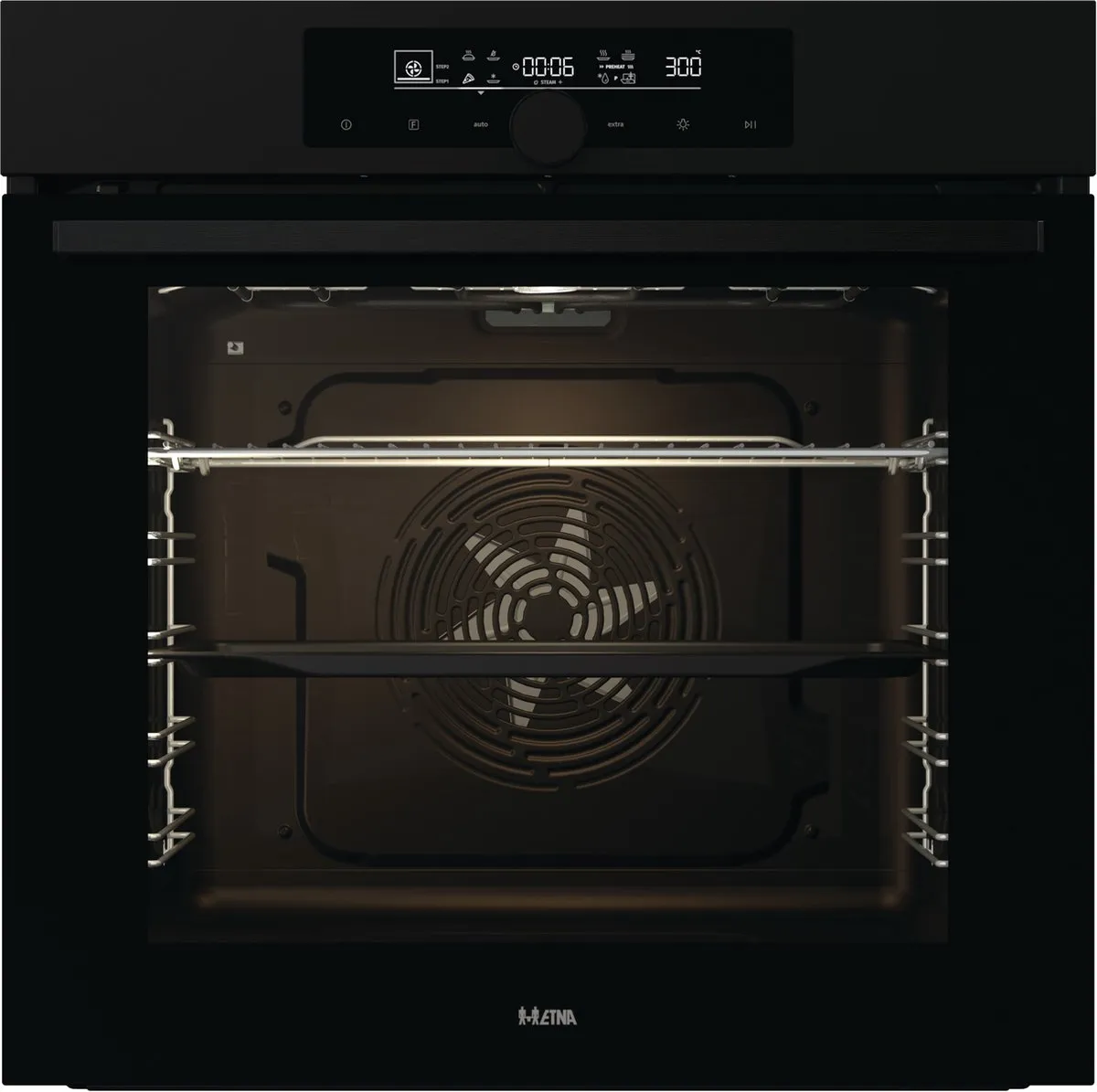 Etna OM916MZ Inbouwoven - 77L - Mat Zwart