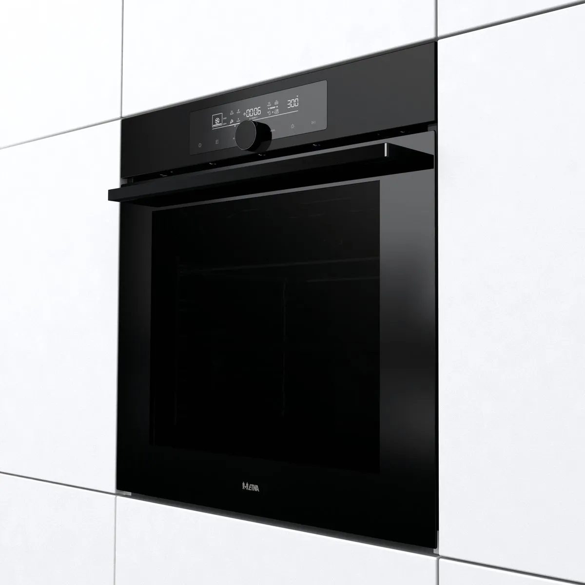 Etna OM916MZ Inbouwoven - 77L - Mat Zwart