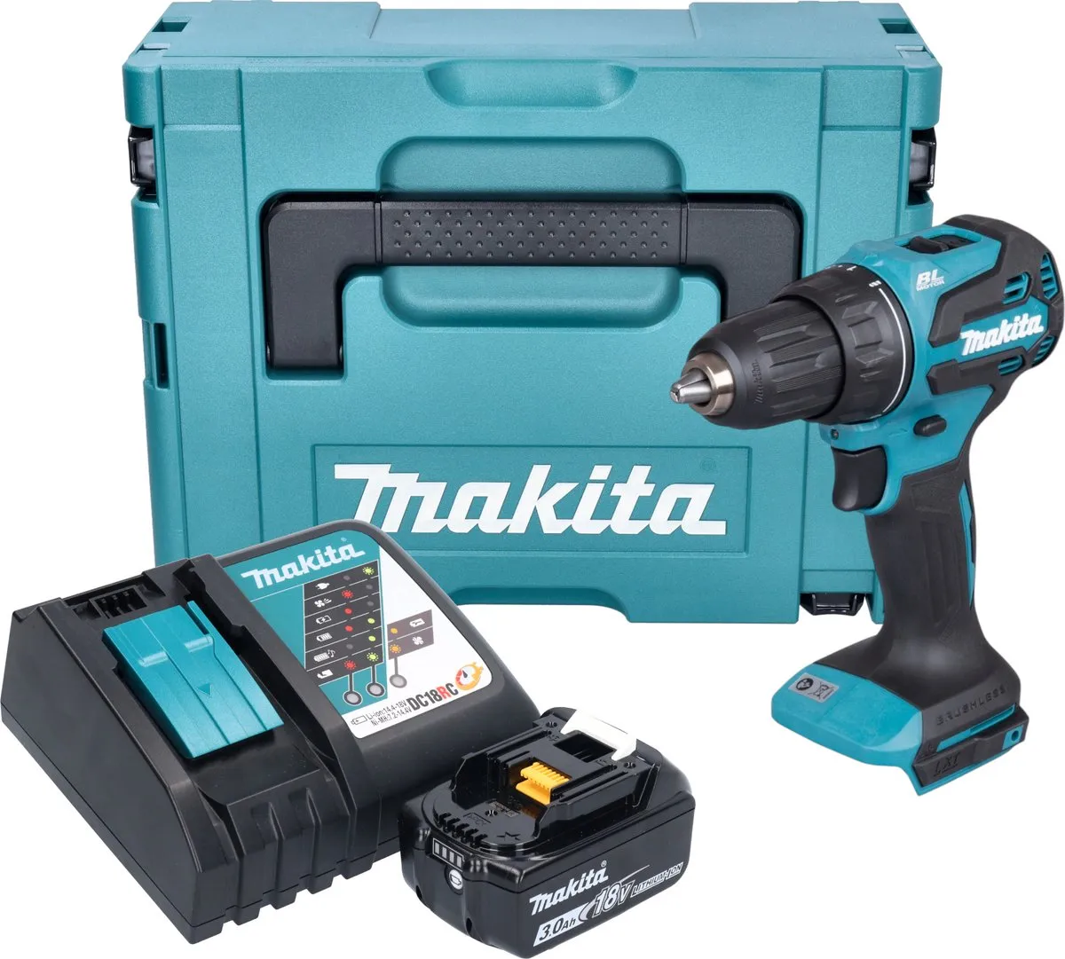 Makita DDF490RF1J Accuboormachine 18V 65Nm Borstelloos