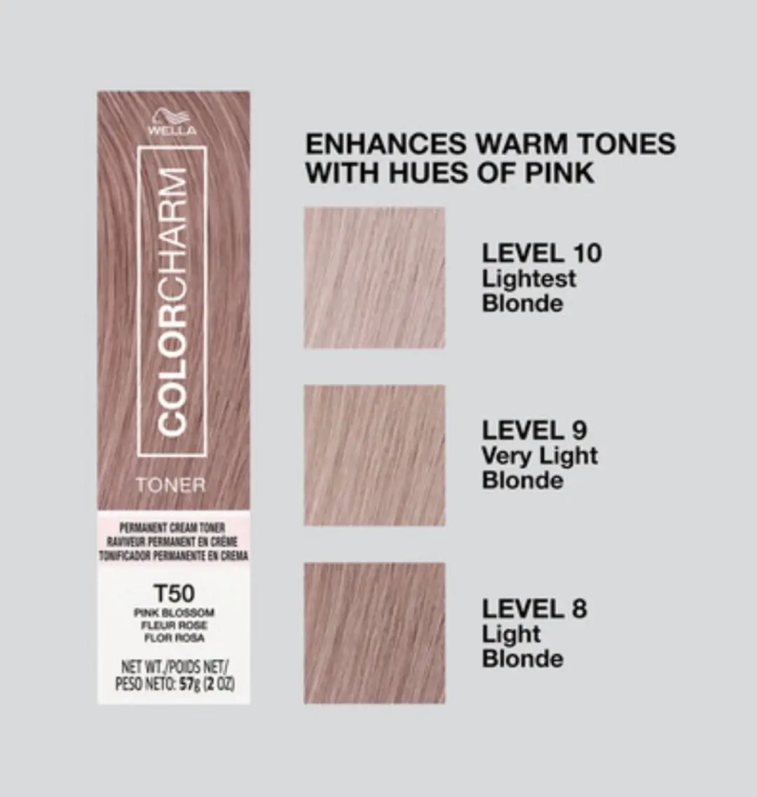 Wella Professionals T50 Pink Blossom Toner 167ml - 2 Stuks