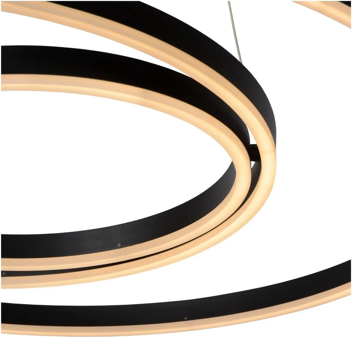 Lucide TRINITI - Hanglamp - Ø 80 cm - LED Dimbaar - 3000K - Zwart