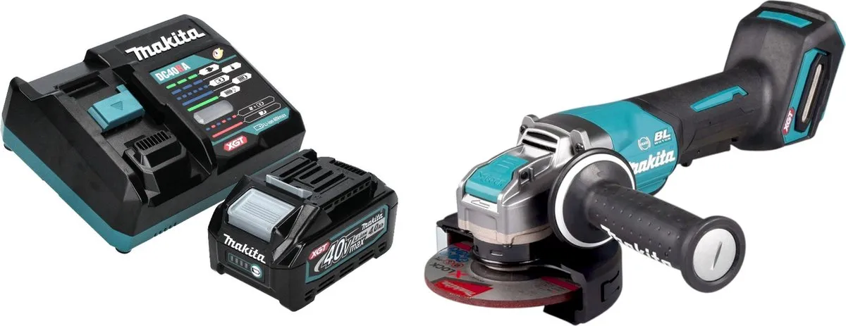 Makita GA 047 GM101 Accu Haakse Slijper 40V Max 125mm X-LOCK Brushless