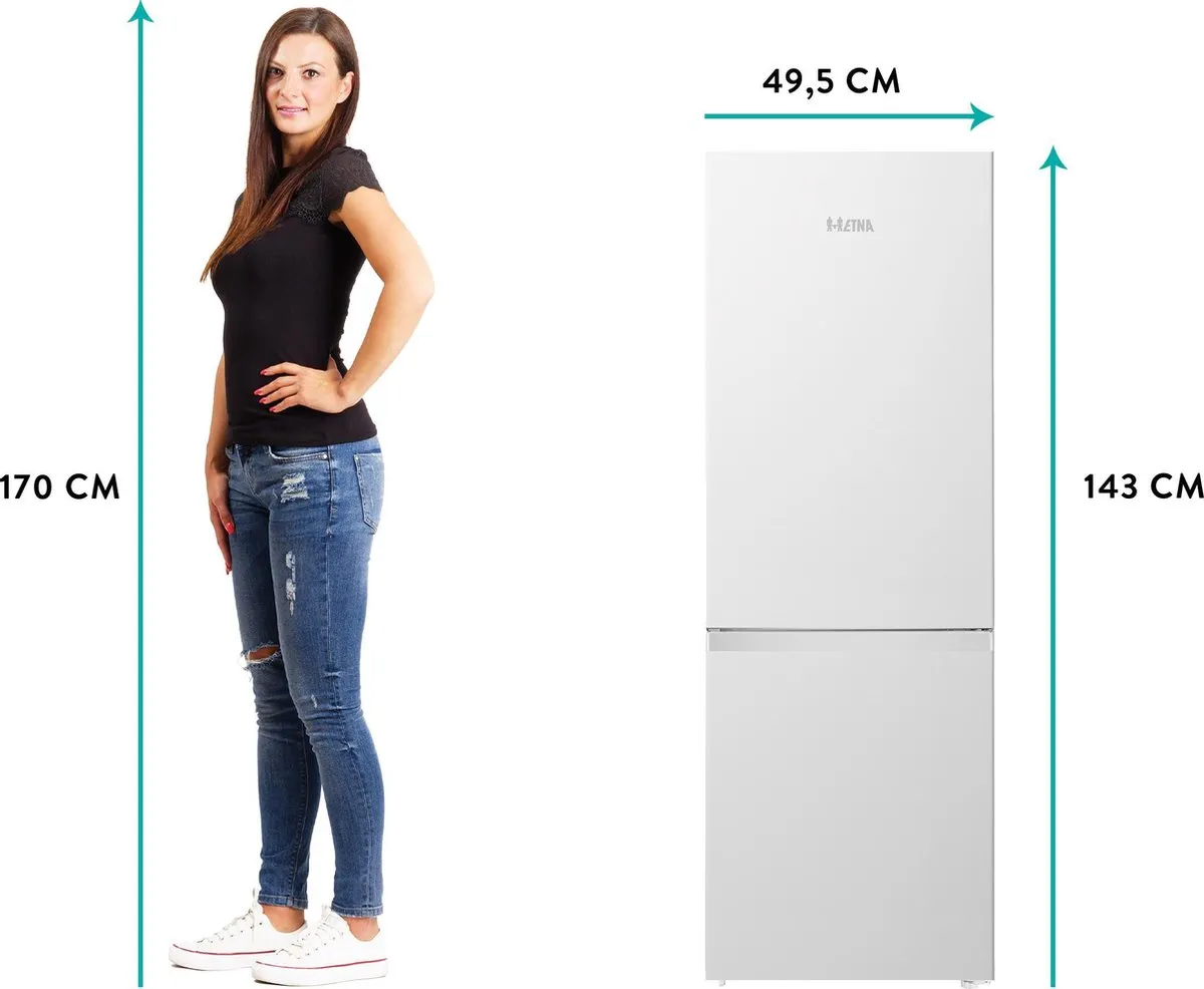 Etna KCV143WIT Koel-vriescombinatie 165L - Wit