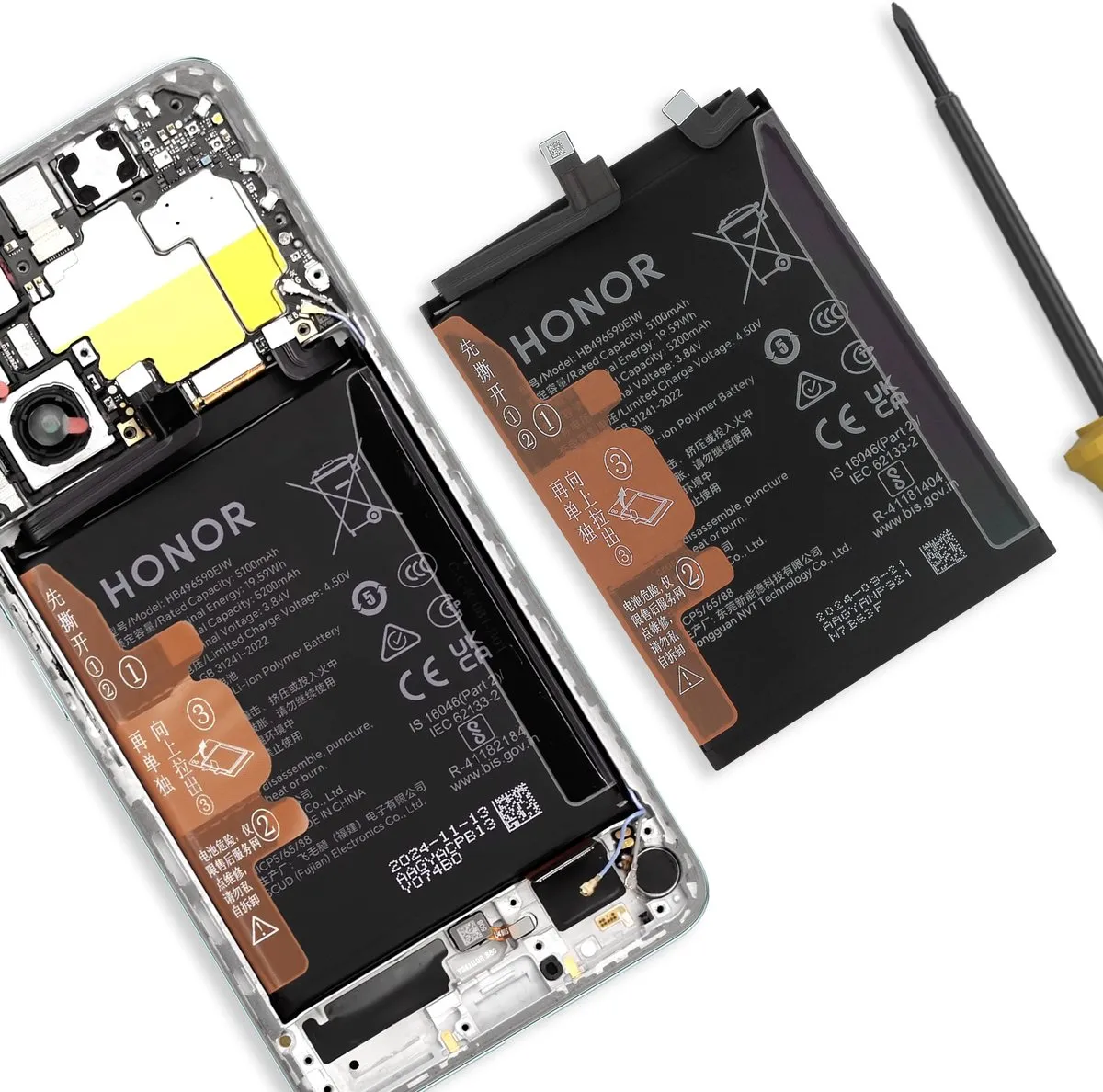 Honor Vervangende Batterij HB496590EIW 4900mAh - Zwart