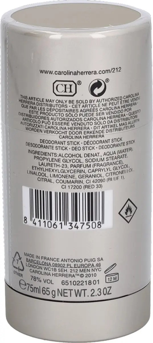Carolina Herrera NYC Men Deodorant Stick 75ml