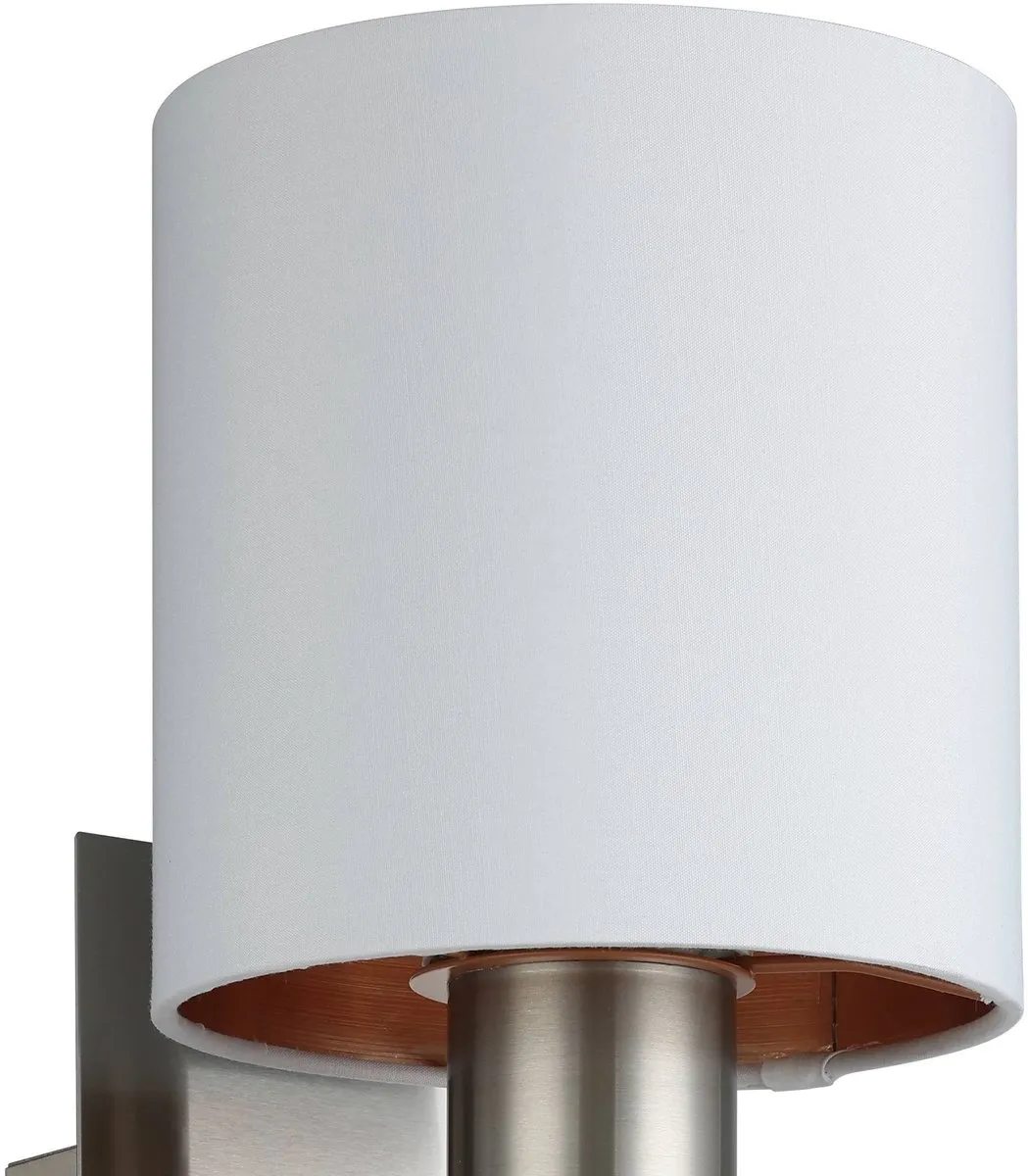 Eglo Pasteri Wandlamp E27 Ø25cm - Nikkelmat/Wit