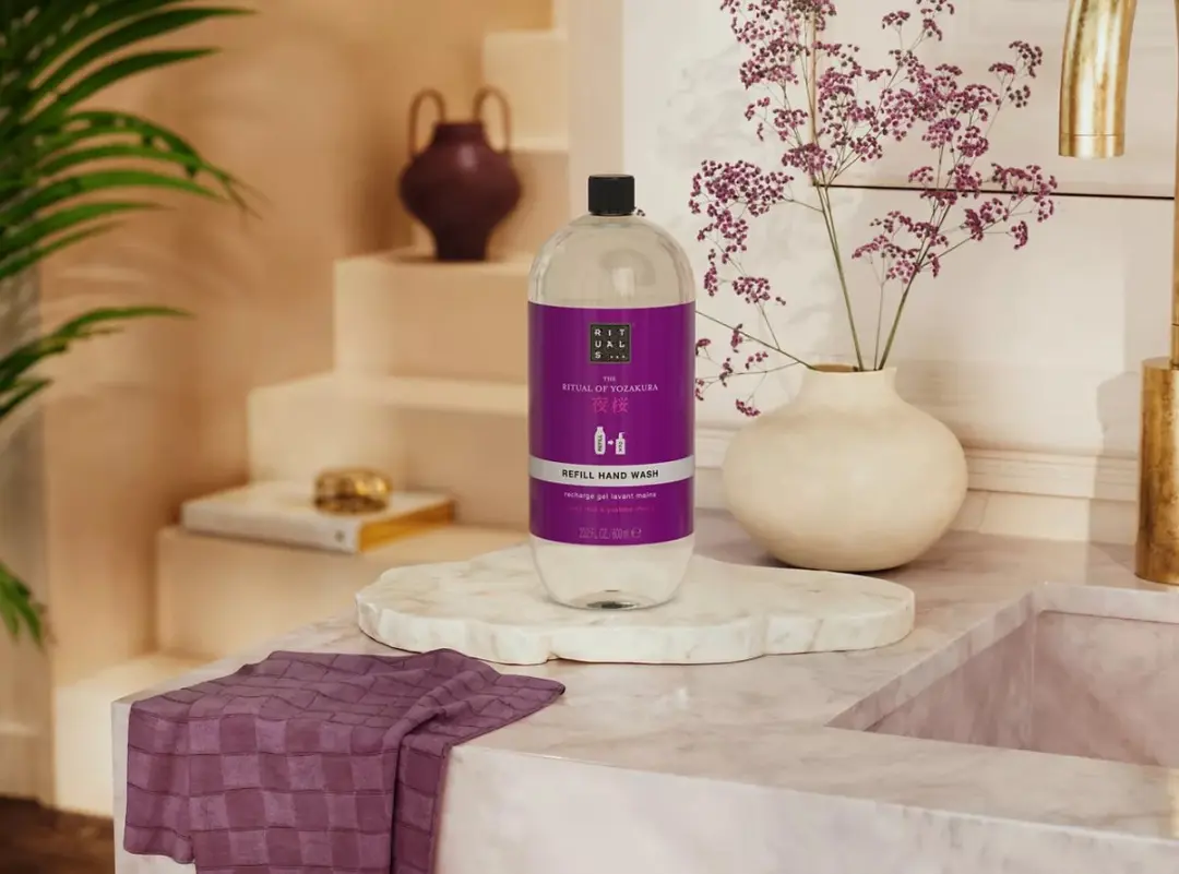 Rituals Navulling Handzeep 600ml - Ritual of Yozakura Zwarte Rijst & Yoshino Kers