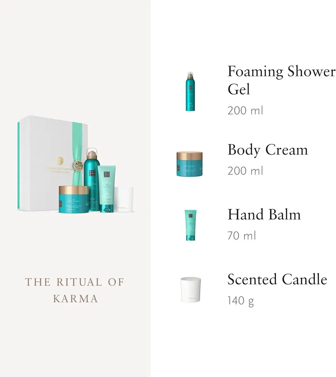 Rituals of Karma Cadeauset - 4 Stuks Douchegel/Shampoo/Dagcrème