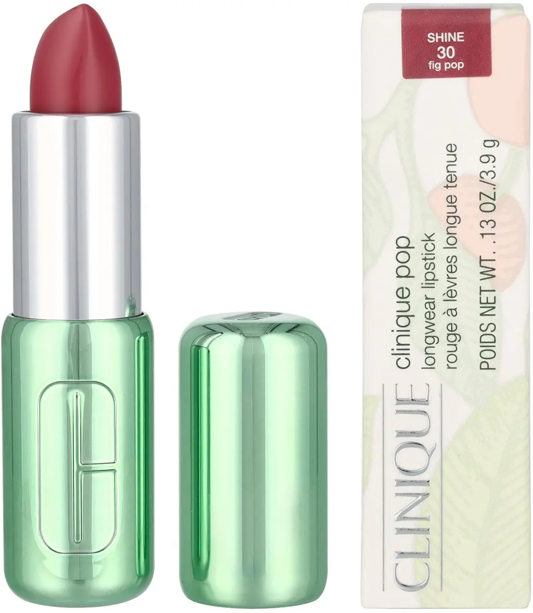 Clinique Pop Longwear Shine Lipstick 30 Fig Pop - 3.9g