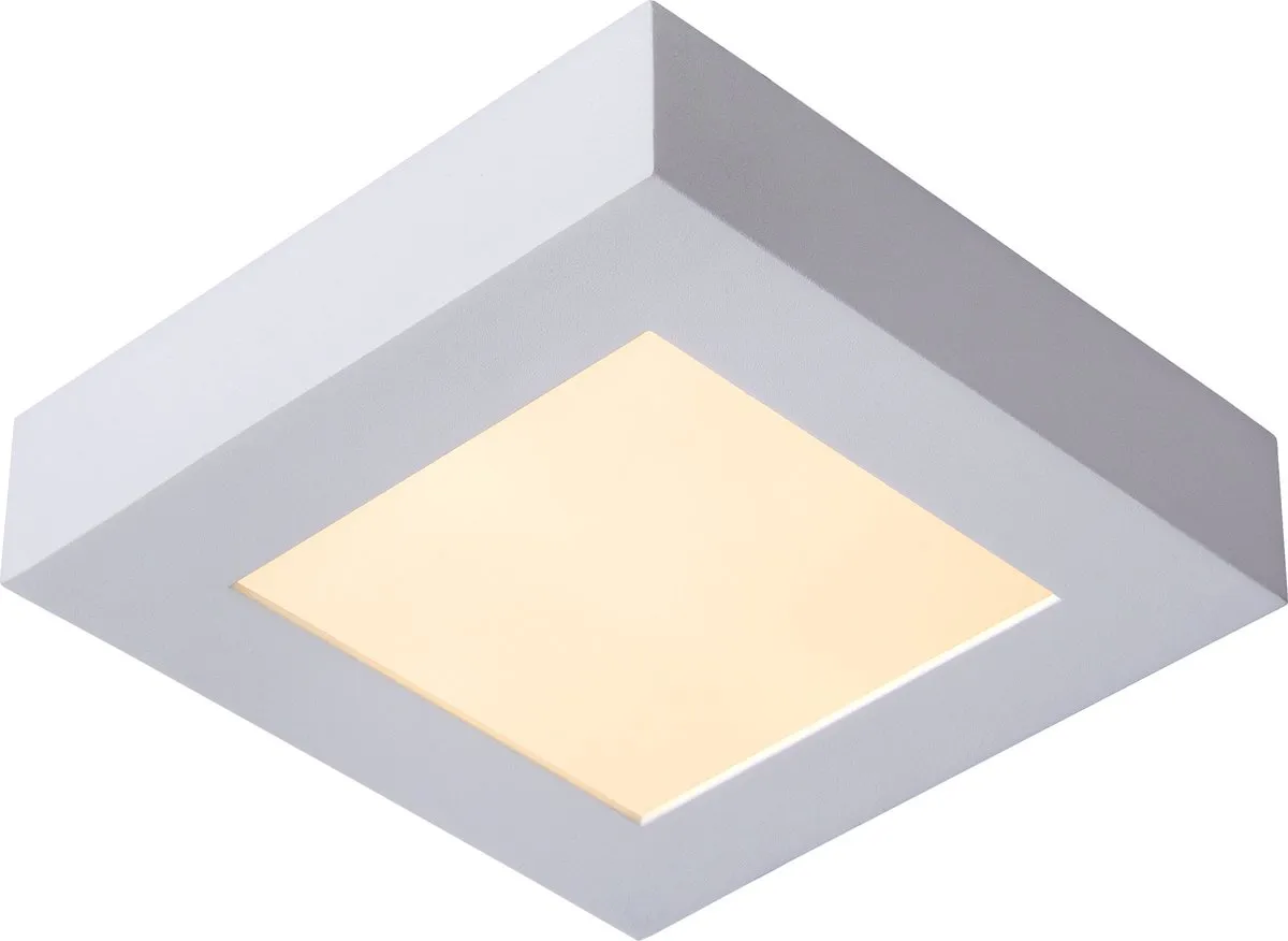 Lucide BRICE-LED Plafondlamp Badkamer 15W 3000K IP44 - Wit