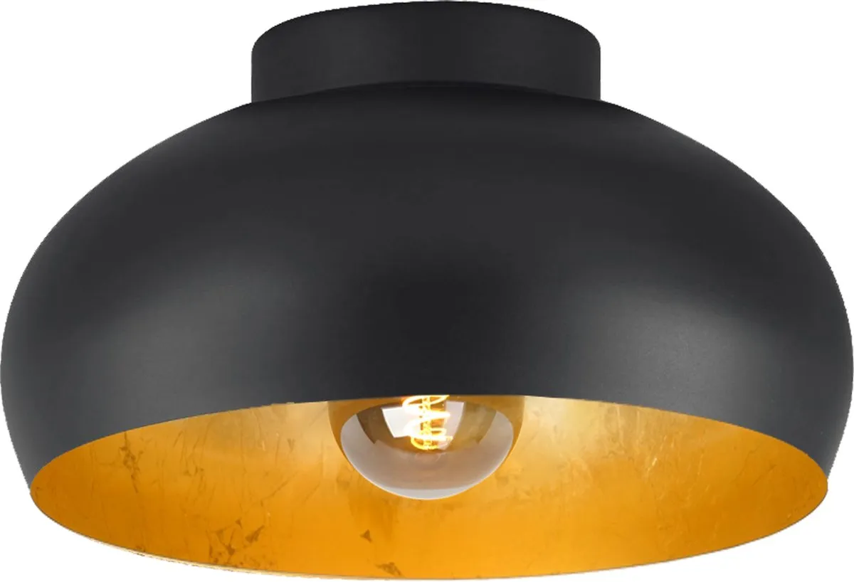 Eglo Mogano 2 Plafondlamp Ø28cm - Zwart/Goud
