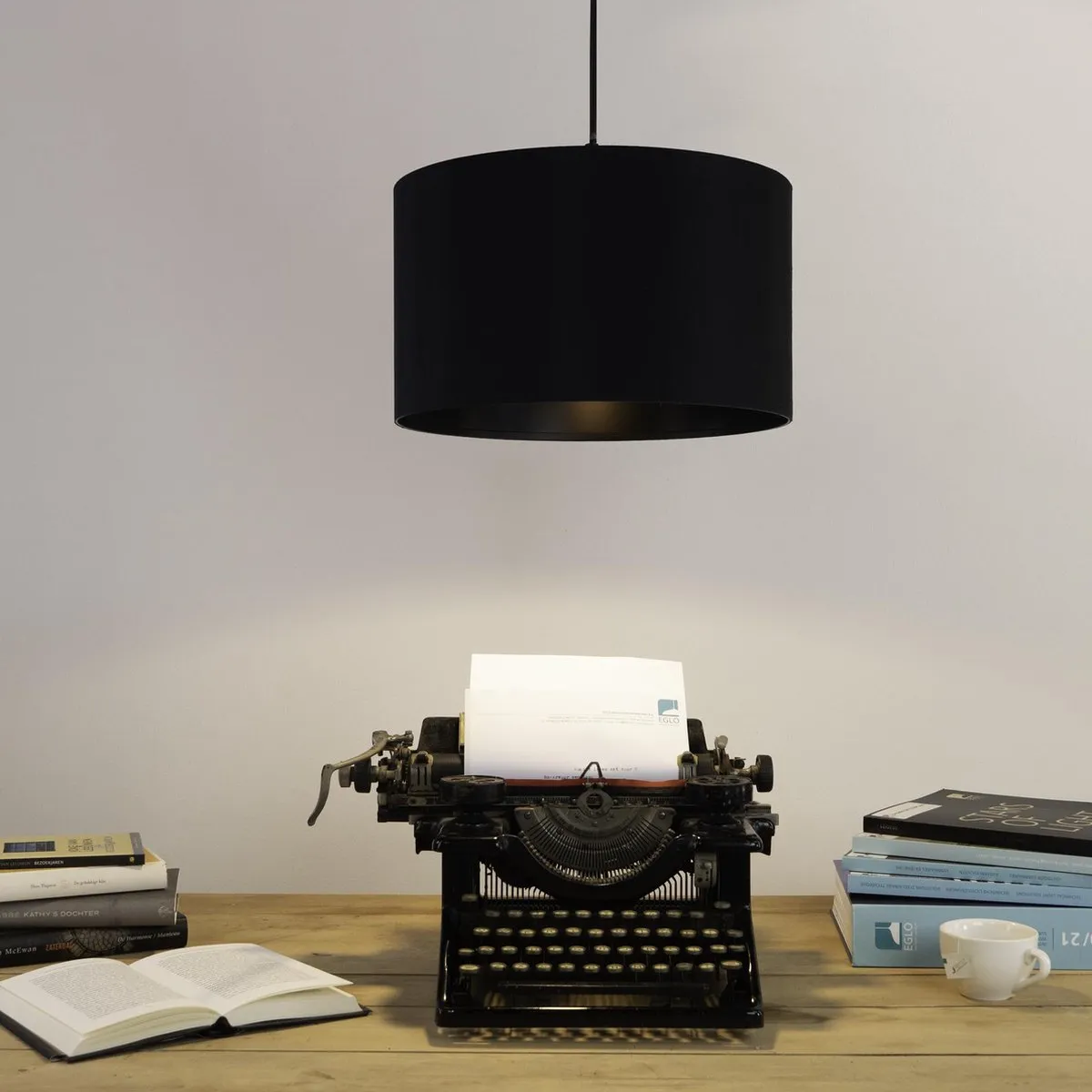 Eglo Maserlo 1 Hanglamp E27 - Ø38cm - Zwart