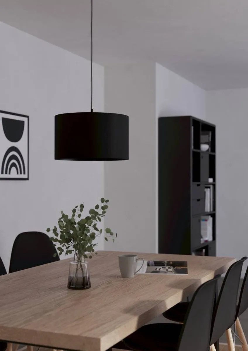 Eglo Maserlo 1 Hanglamp E27 - Ø38cm - Zwart - afbeelding 6 van 6