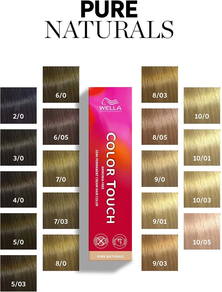 Wella Professionals Color Touch Pure Naturals 7/0 - 60ml - Zwart