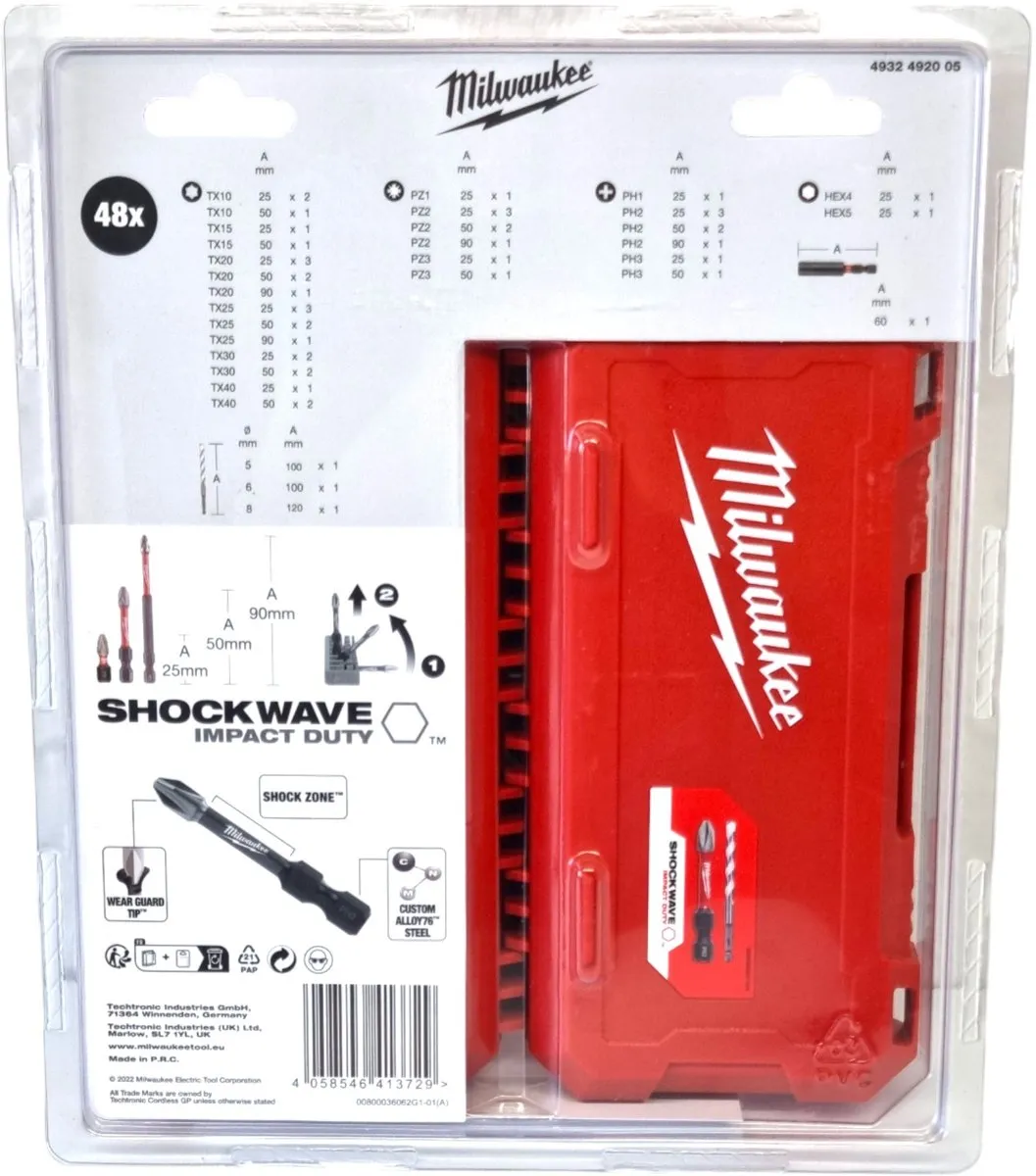 Milwaukee SHOCKWAVE Impact Duty Bitset 4932492005 - 48-delig