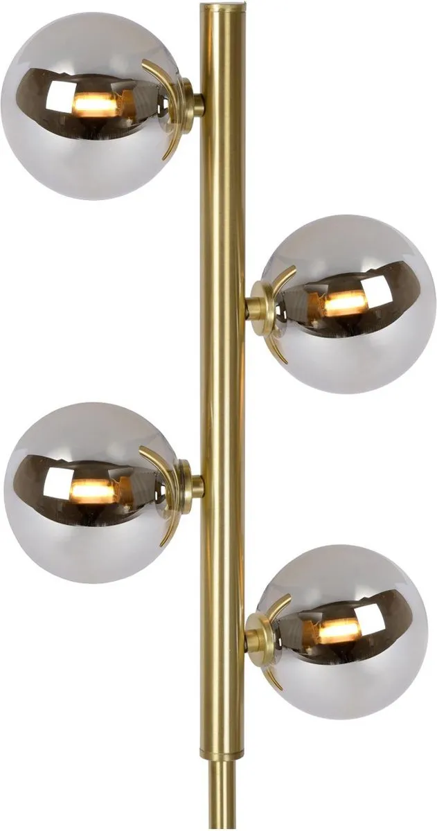 Lucide TYCHO Vloerlamp - 4xG9 Mat Goud/Messing