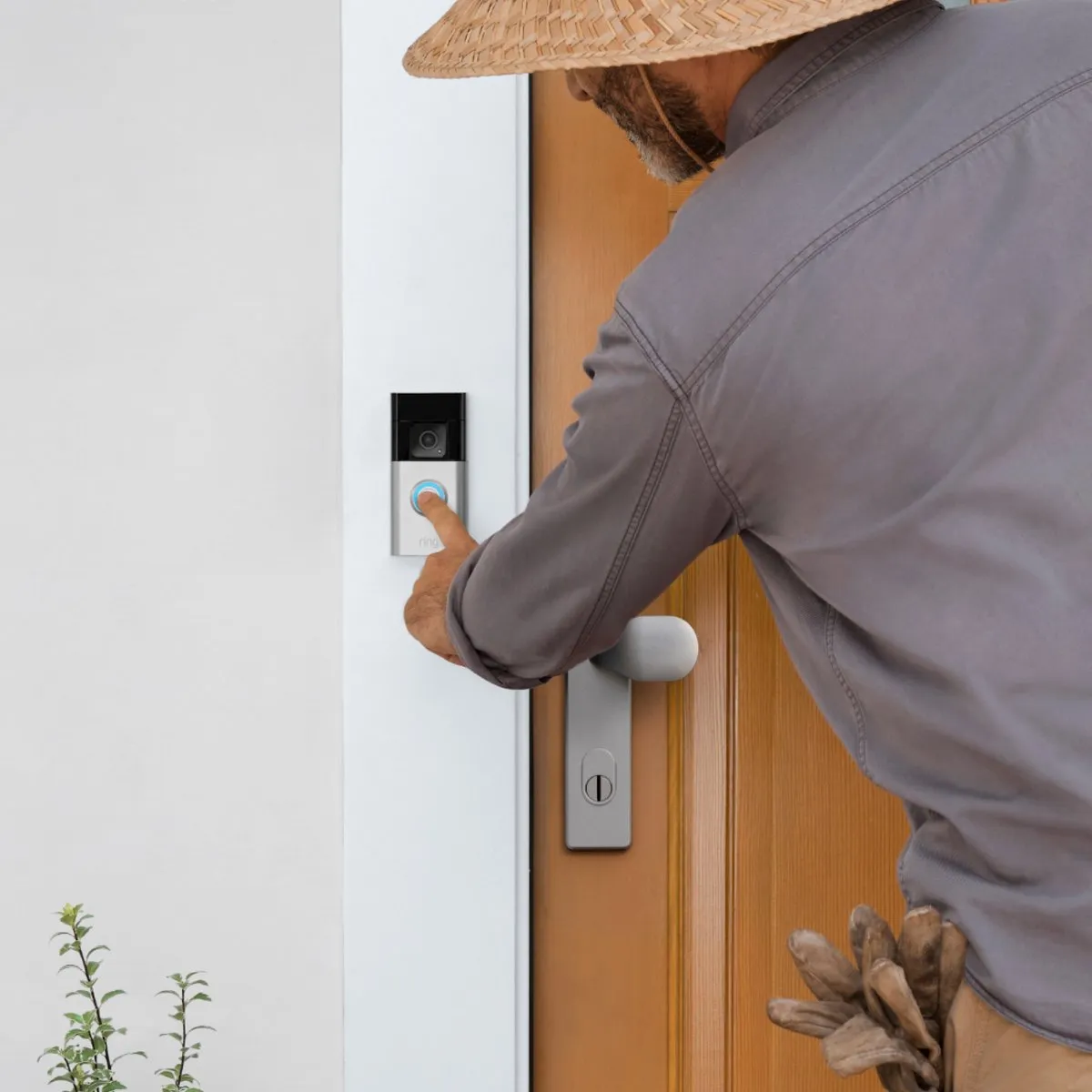 Ring Battery Video Doorbell Plus 2e Gen - 1536p HD+ - Satin Nickle