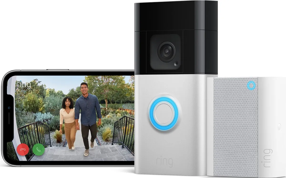 Ring Battery Video Doorbell Plus 2e Gen - 1536p HD+ - Satin Nickle