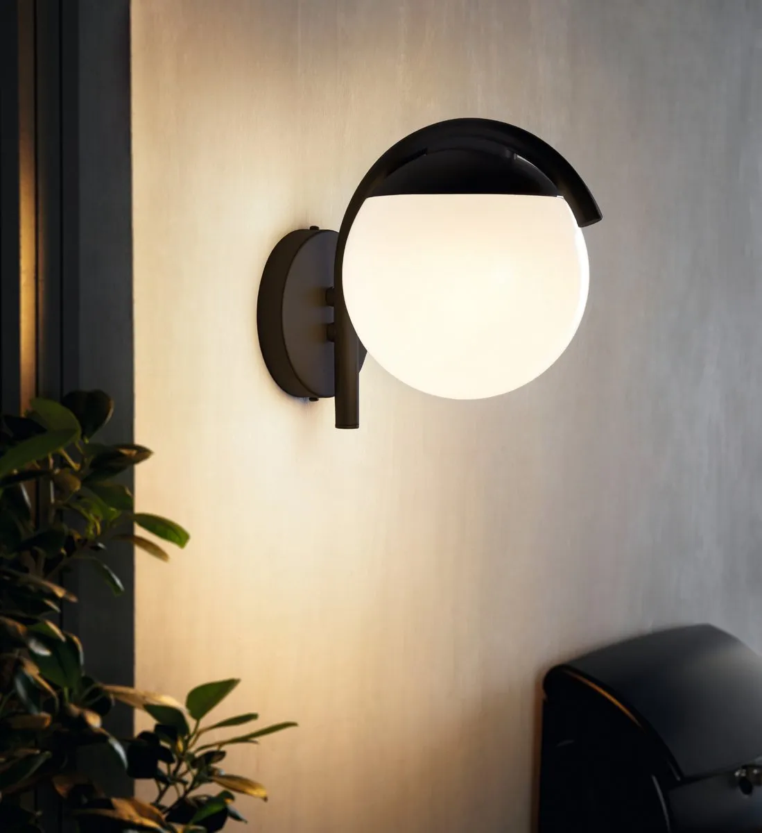 Eglo Prata Vecchia Wandlamp Buiten E27 - 20cm - Zwart/Wit