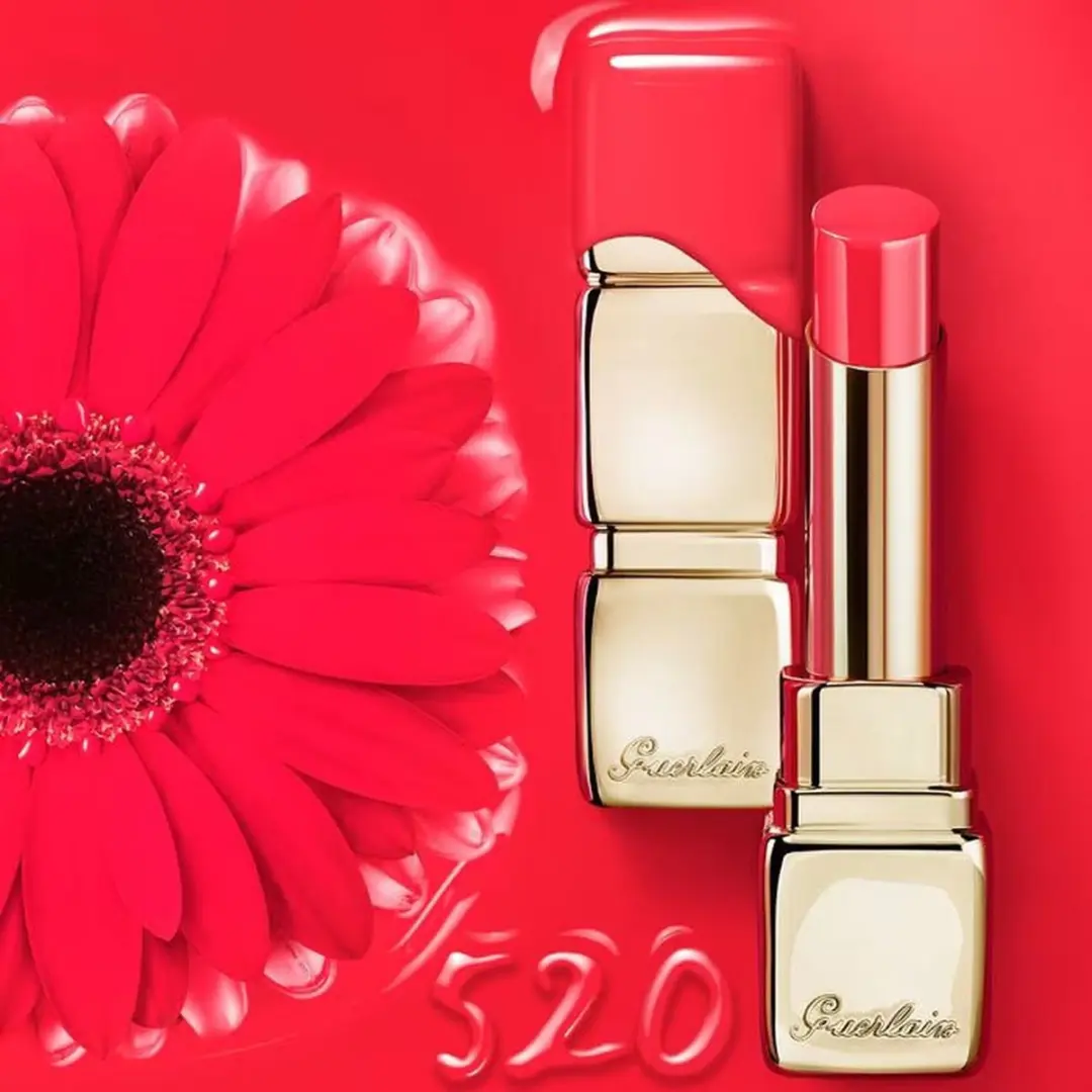 Guerlain Kiss Kiss Shine Bloom Lipstick 520 LOVE BLOOM - 3.2g - afbeelding 6 van 6