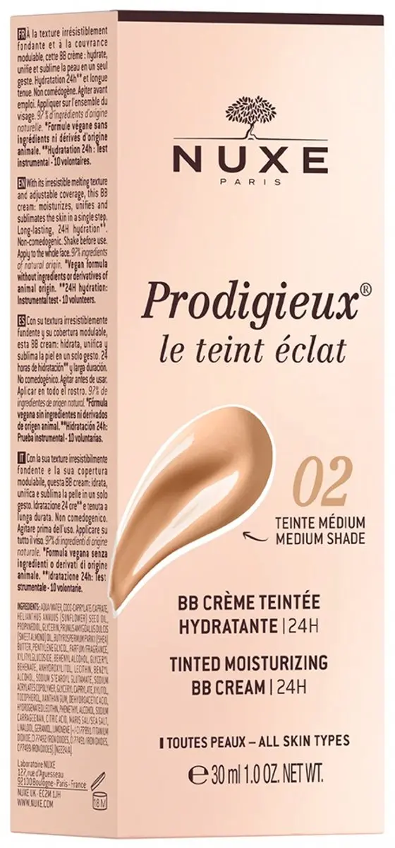 Nuxe Prodigieux Le Teint Éclat BB Cream 30ml - Medium Shade