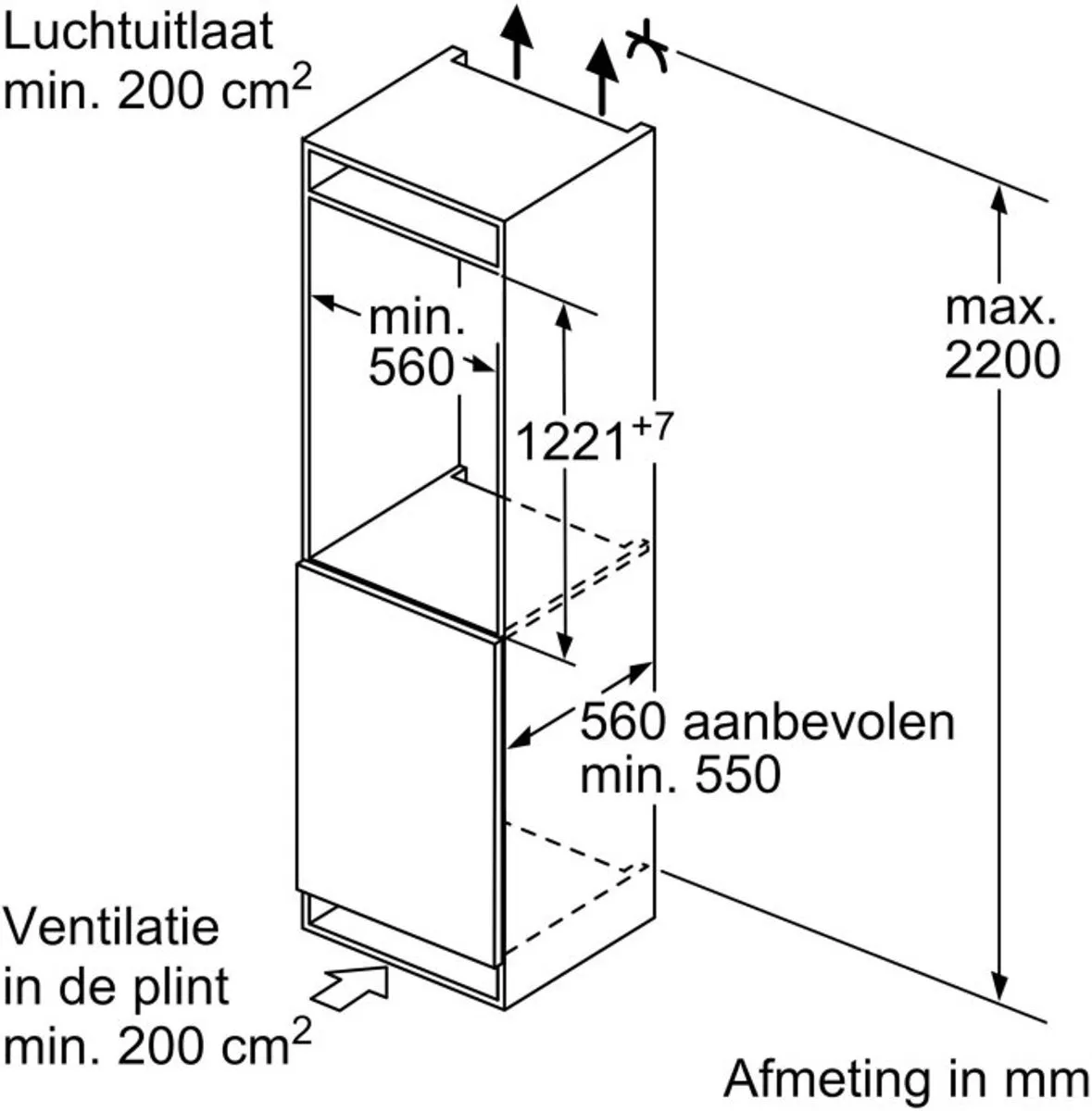 Siemens iQ100 KI42LNSE0 Inbouwkoelkast 172L
