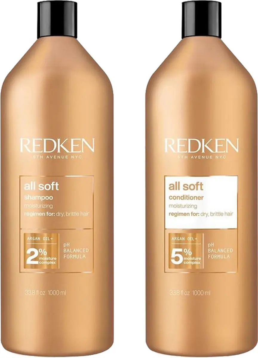 Redken All Soft Shampoo & Conditioner 1000ml