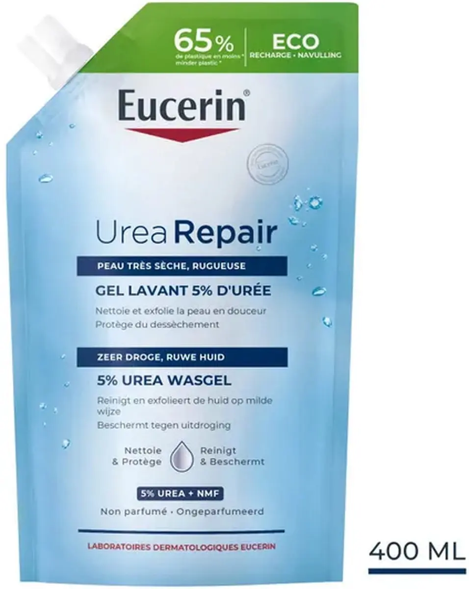 Eucerin UreaRepair Reinigingsgel 5% Urea Navulling 400ml