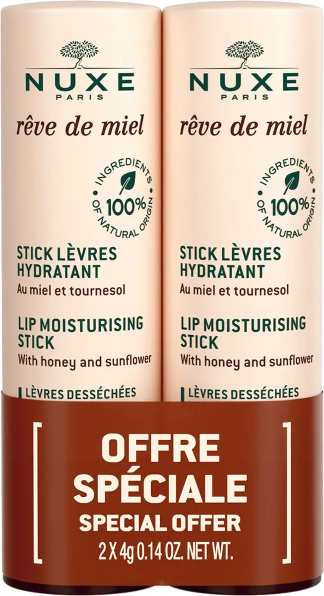 Nuxe Reve De Miel Lippenbalsem 2x4g