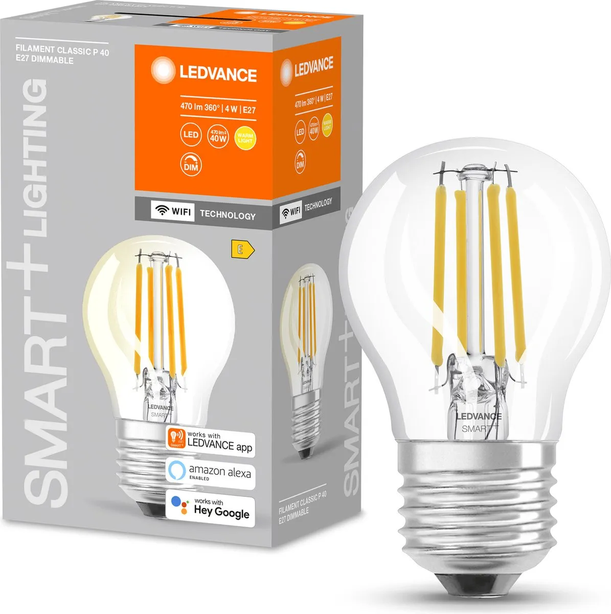 LEDVANCE Mini Klassieke Gloeidraadbol WiFi 4W Warm Wit E27