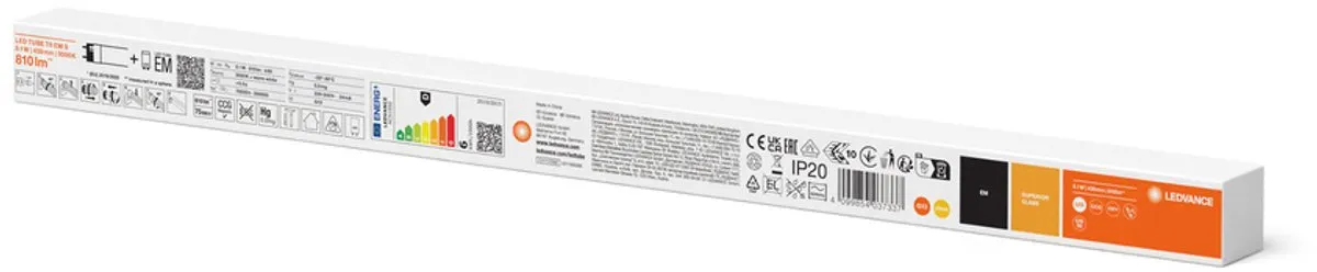 LEDVANCE LED Buis T8 Superior 5.1W 830 Warm Wit - 44cm
