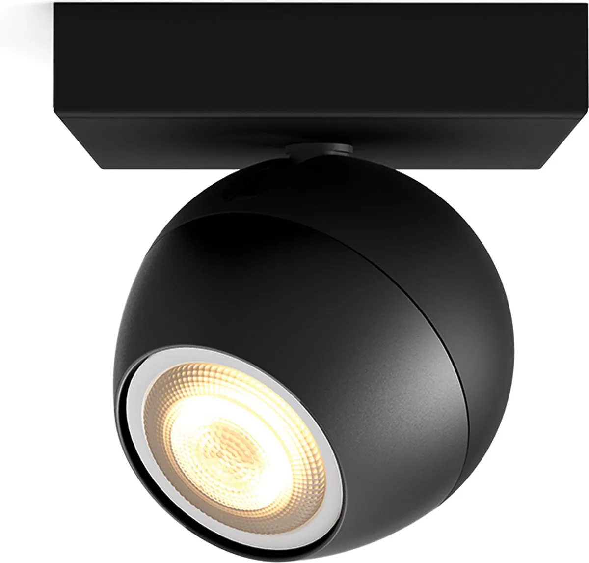 Philips Hue Buckram Opbouwspot - 1-spot - Zwart