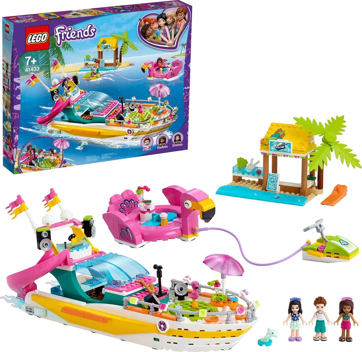 LEGO Friends Feestboot 41433 - 3 Minifiguren