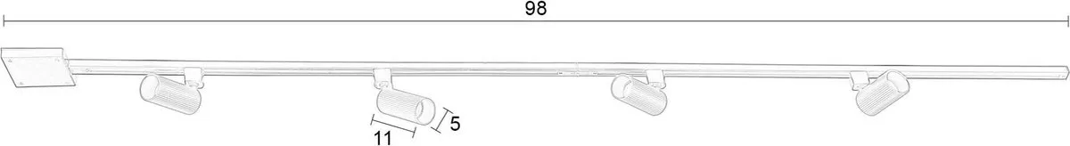 Lucide TRACK Starterset Railverlichting 2m - Zwart