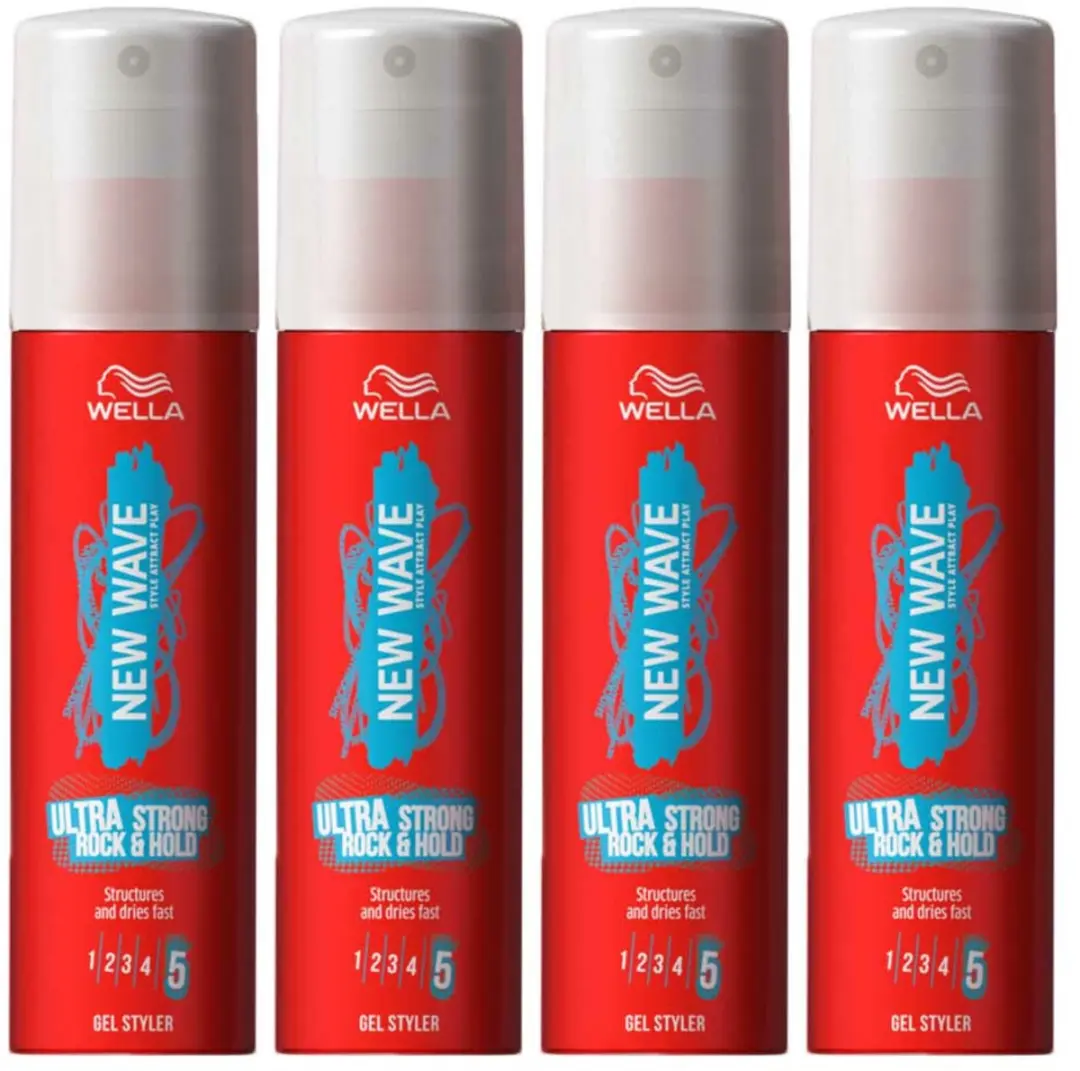 Wella New Wave Rock & Hold Gel 100ml - 4 Stuks