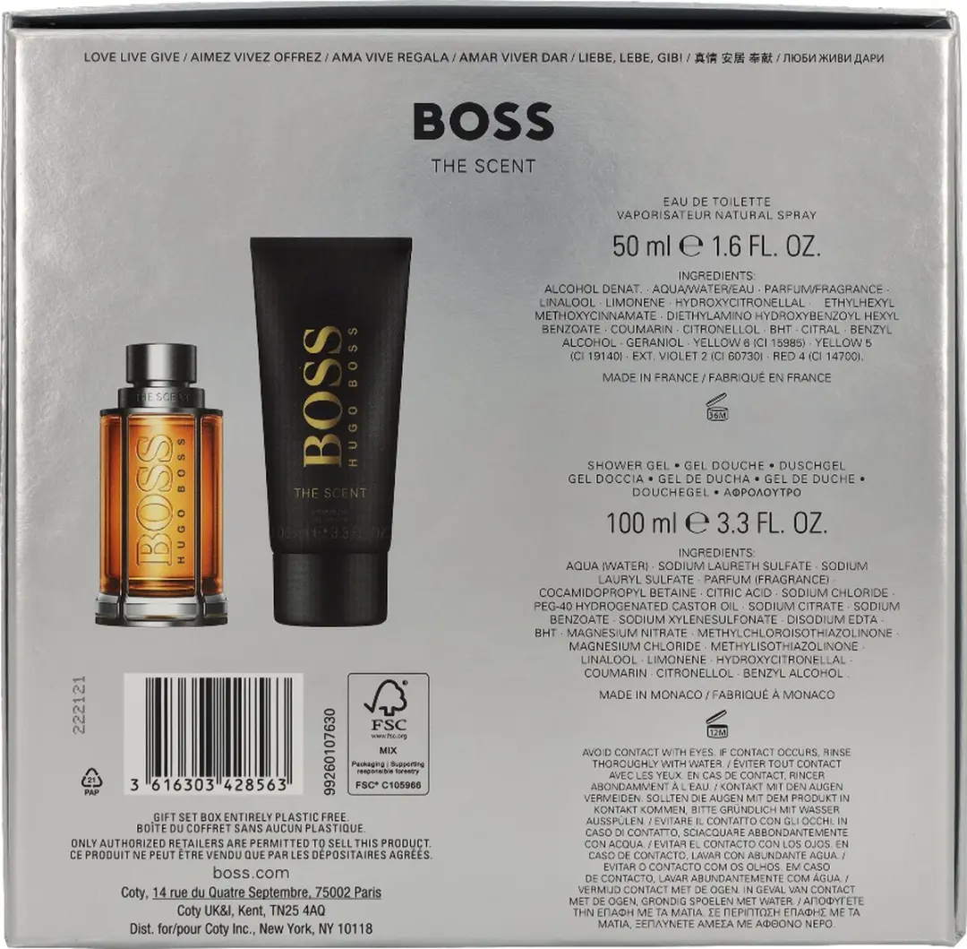 Hugo Boss The Scent Giftset - Douchegel & Parfum 150ml - 2 Stuks